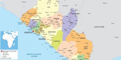 Peta menarik peta politik Liberia