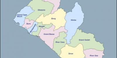 Peta Liberia daerah-daerah